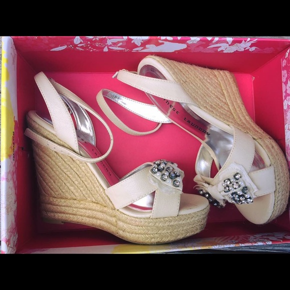 Chinese Laundry "Desperado" wedges bridal NEW 6.5