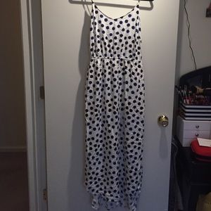 Long white and blue maxi dress size M