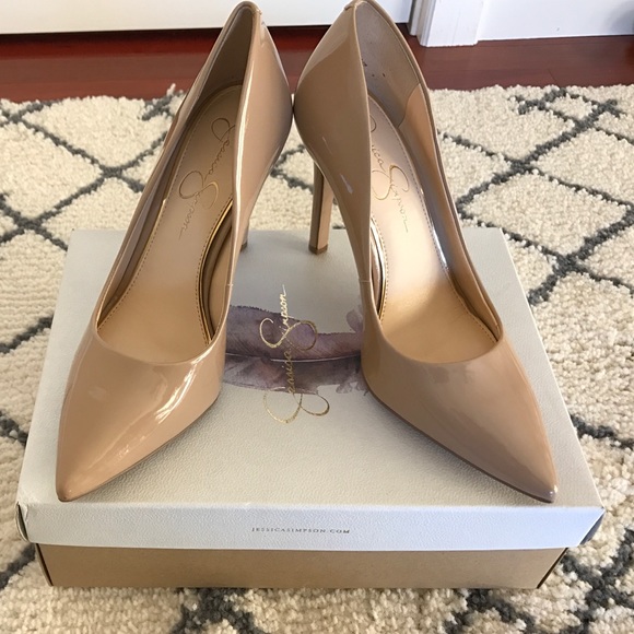 Jessica Simpson Nude Patent Pump
