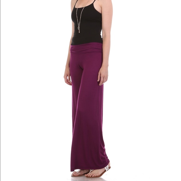 Purple Palazzo Bell Bottom Pants