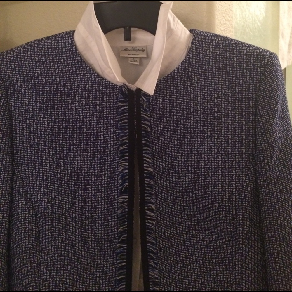 NEW!! 💙 TAHARI Blue Blazer Lined Jacket - Picture 6 of 6