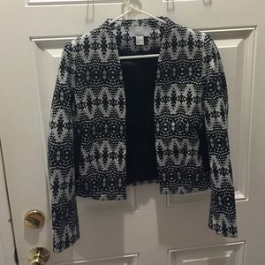 NWT, black & white jacket fully lined