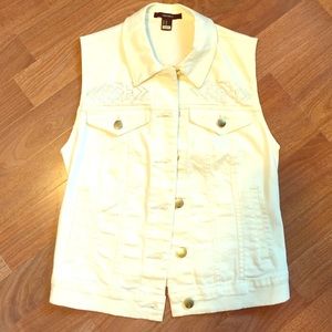 Forever 21 - Pearl White Denim Vest