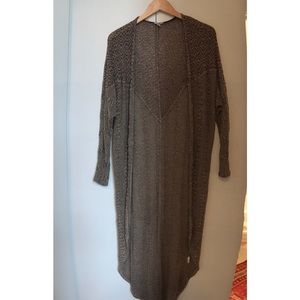 Long brown cardigan