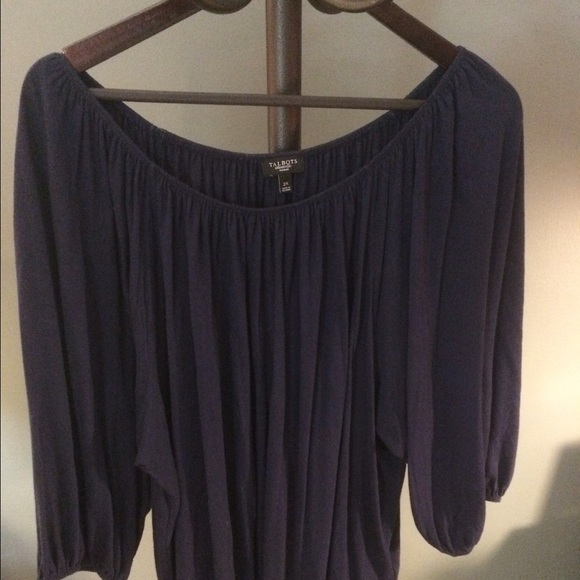 Talbots peasant top with 3/4 sleeves