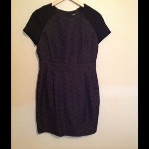 ASOS Black Mixed Media Dress