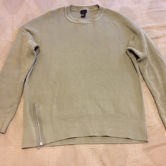 H&M Purple Label Crew Neck Sweater with Zipper
