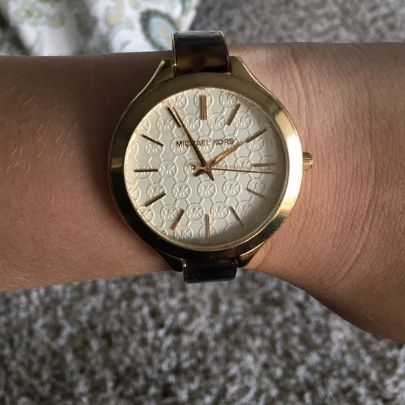 Michael Kors Women\'s Slim Tortoise Gold Watch main image 3
