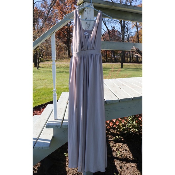Sabo Skirt Formal Isra Gown Slate Gray