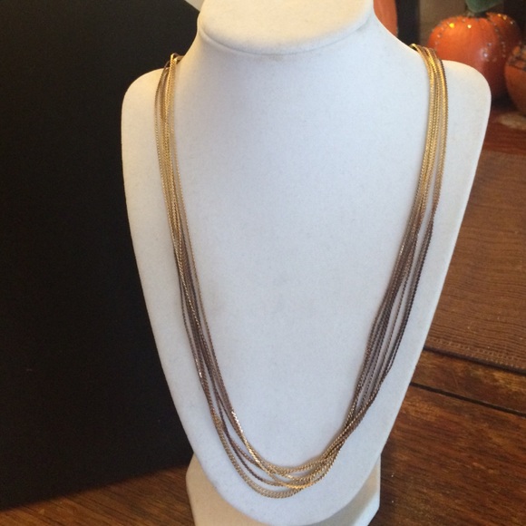 Jewelry - Gold & Brown ombré strand necklace