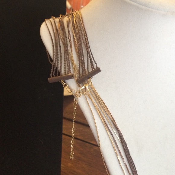 Gold & Brown ombré strand necklace - Picture 3 of 4