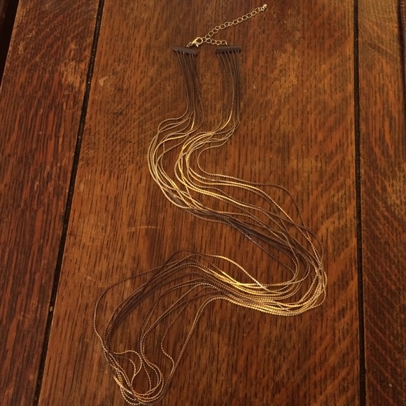 Gold & Brown ombré strand necklace - Picture 4 of 4