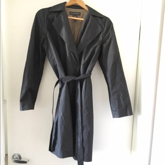 Banana Republic Black trench coat - Picture 1 of 4