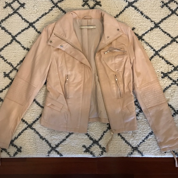 Zara Pink Leather Jacket