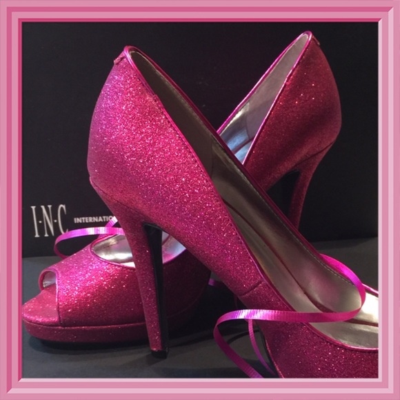 INC Jive Glitter Pumps in Pink Orchid - Picture 1 of 4
