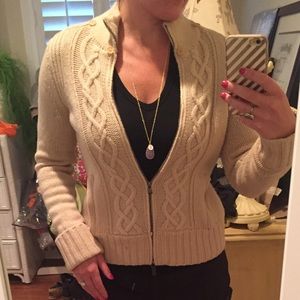J. Crew zip cable knit sweater