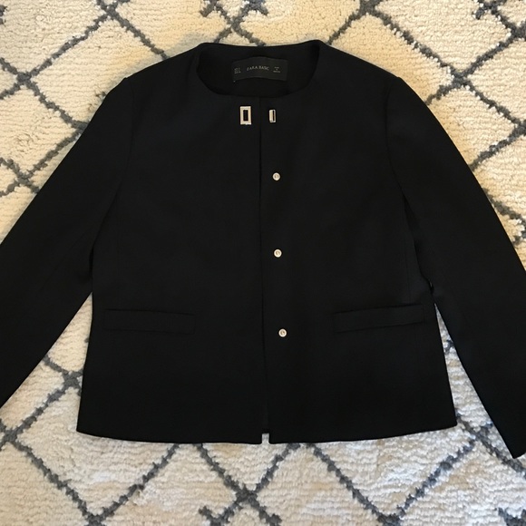 Zara Black Blazer with Silver