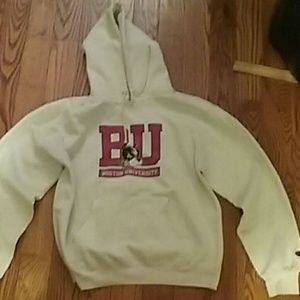 2 black and white hoodies