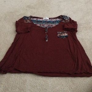 Full tilt quarter sleeve shirt