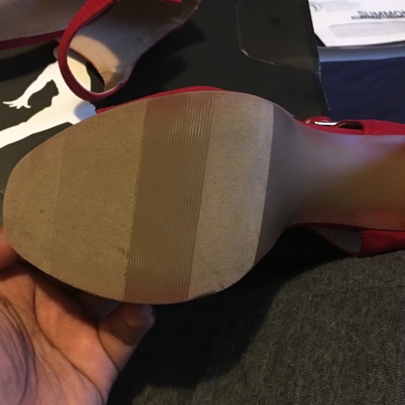 Charlotte Russe Chunky Red Heels - Picture 3 of 3