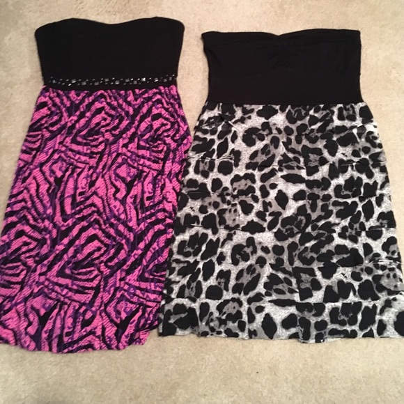 Medium strapless dresses