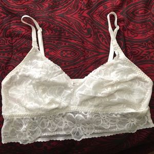 PINK lightly lined floral bralette