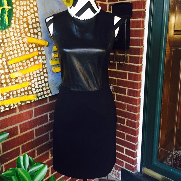 Michael Kors Faux Black Leather Dress