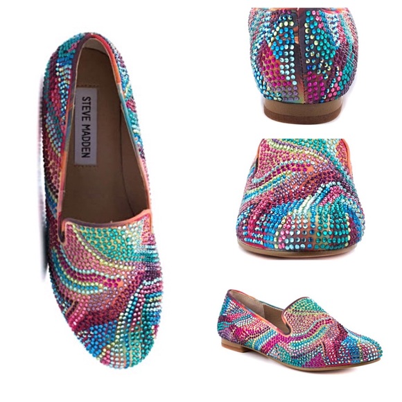 rhinestone flats steve madden