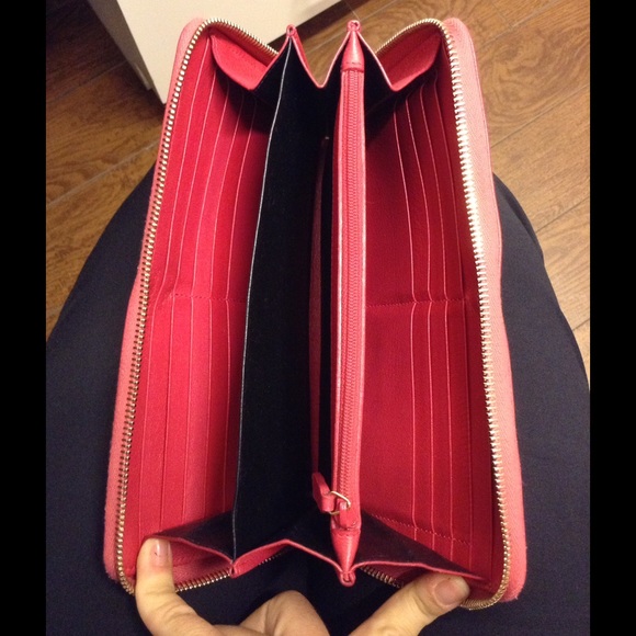 YSL large zip around wallet