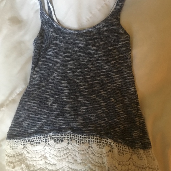 Delia's knit tank with lace