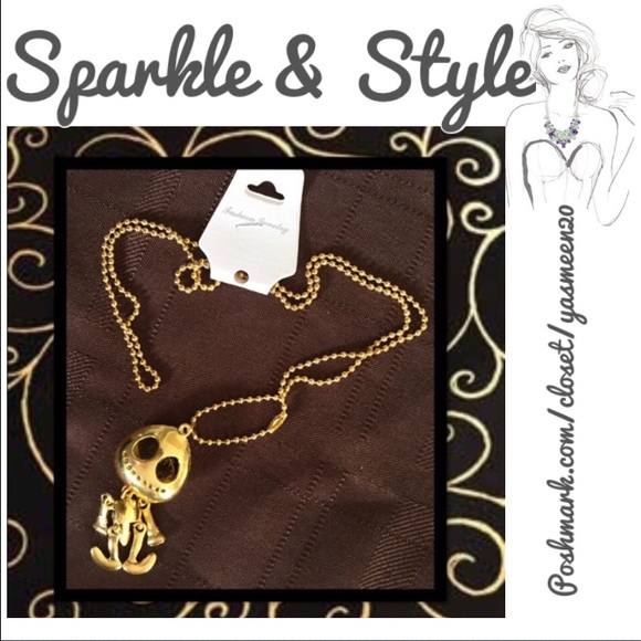 🆕✨💖Golden skeleton necklace - Picture 2 of 3