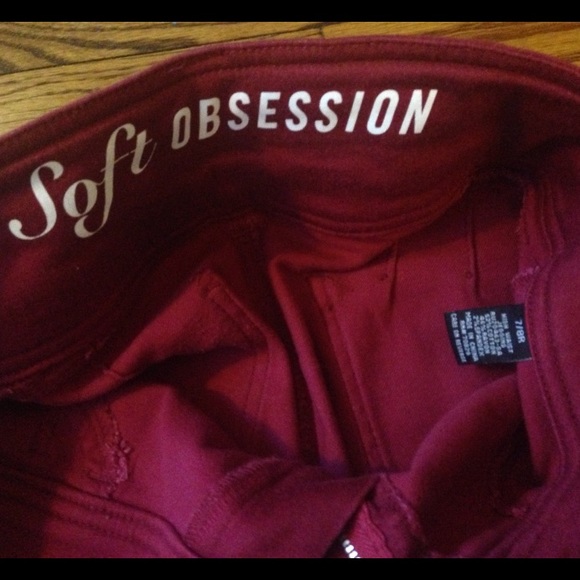 Soft Obsession Burgundy Red High Waisted Jeggings - Picture 2 of 2