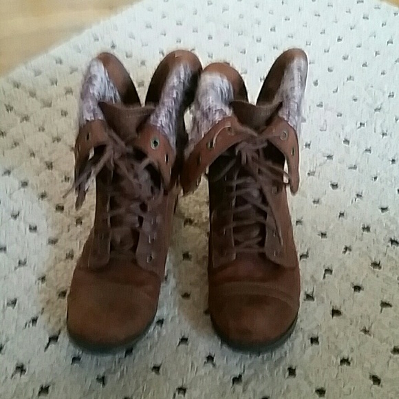 Brown combat boots!