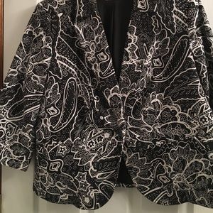 Black and off white jacket