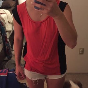 XS DKNY red and black tank top!