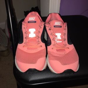 Nike peach shoes