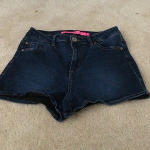 High waisted jean shorts