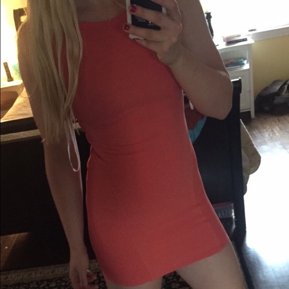 Orange Bodycon Dress - Picture 2 of 2
