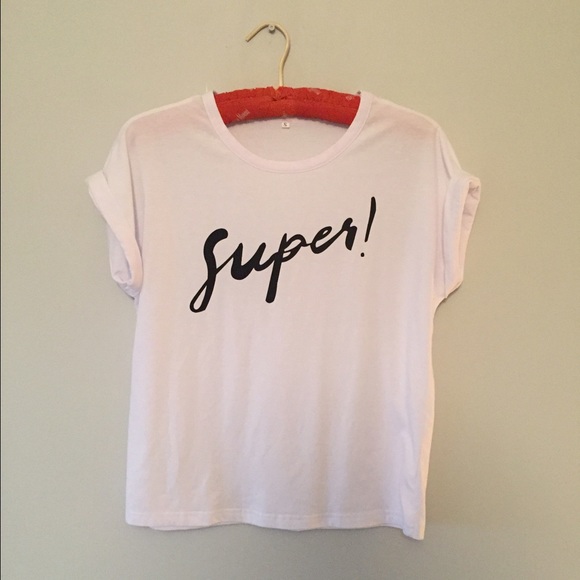 White tee with logo