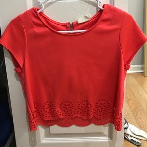 Urban Outfitters Hot Pink cut out crop top