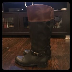 Two tone riding boots