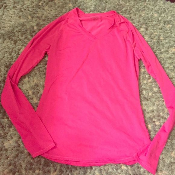 Pink Long Sleeve Work Out Top