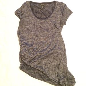 Navy blue asymmetrical shirt