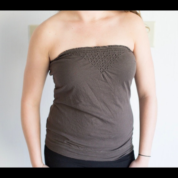 Brown strapless