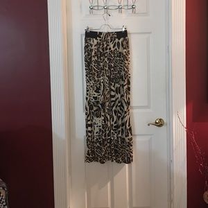 Silky animal print Palazzo pants