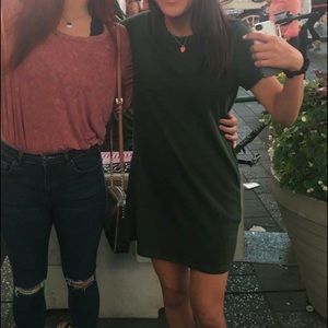 F21 Olive Green Tshirt Dress