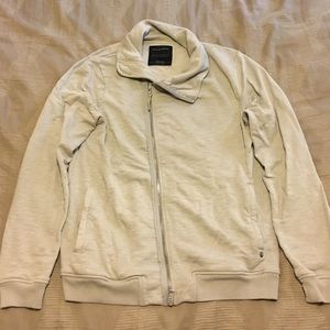 All Saints Cowl Neck Zip Double Zipper Sweatshirt