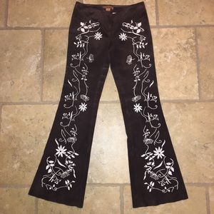 Arden B Leather suede beautiful detailed pants