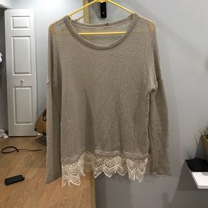 Urban Outfitters Lace bottom shirt