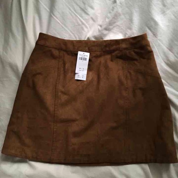 Tan Suede Skirt NWT